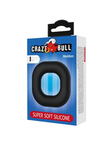 CRAZY BULL - ANELLO PER PENE WALDEN IN SILICONE SUPER MORBIDO NERO
