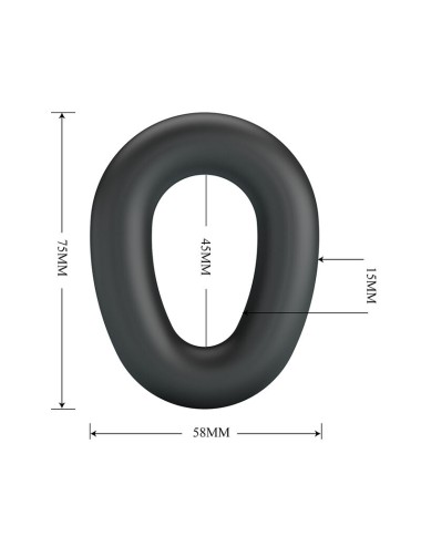 CRAZY BULL - VESPER ANELLO PER PENE IN SILICONE SUPER MORBIDO NERO