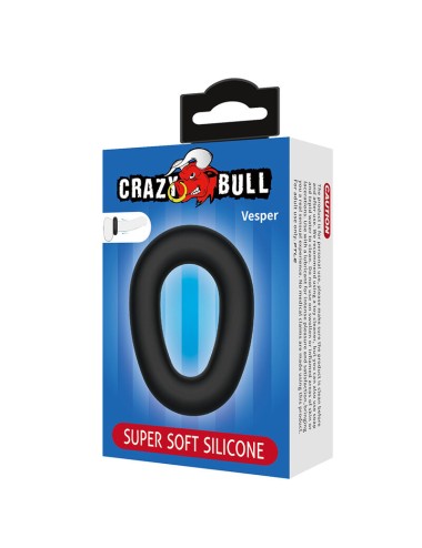 CRAZY BULL - VESPER ANELLO PER PENE IN SILICONE SUPER MORBIDO NERO