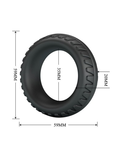 CRAZY BULL - ANELLO PER PENE IN SILICONE TESTURIZZATO MERRITT NERO