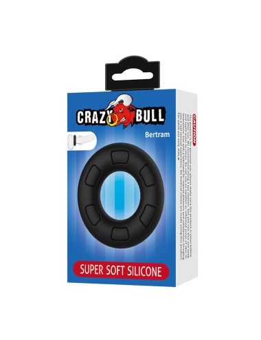 CRAZY BULL - ANELLO PER PENE IN SILICONE SUPER MORBIDO BERTRAM NERO