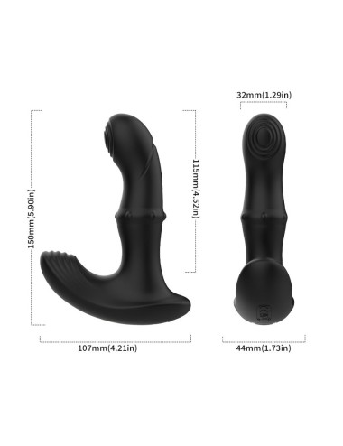 ARMONY - VIBRATORE ANALE PROSTATICO TELECOMANDO NERO