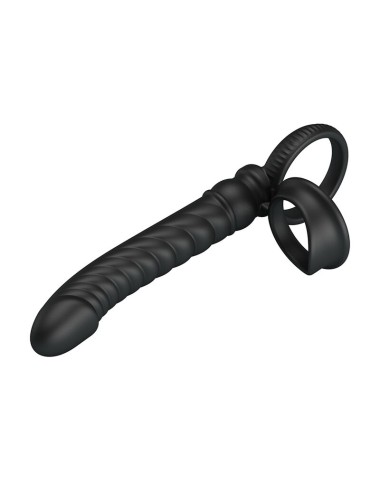 PRETTY LOVE - VIBRATORE ANALE MERRITT CON ANELLO E VIBRAZIONE NERO