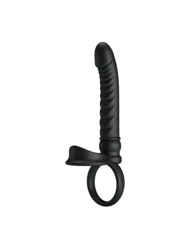 PRETTY LOVE - VIBRATORE ANALE MERRITT CON ANELLO E VIBRAZIONE NERO