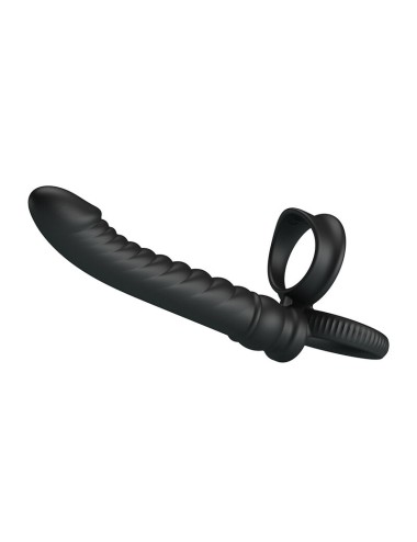 PRETTY LOVE - VIBRATORE ANALE MERRITT CON ANELLO E VIBRAZIONE NERO
