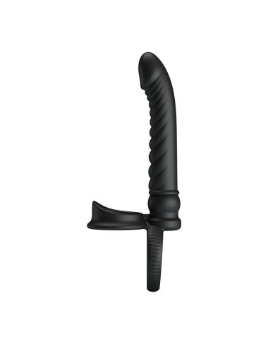PRETTY LOVE - VIBRATORE ANALE MERRITT CON ANELLO E VIBRAZIONE NERO