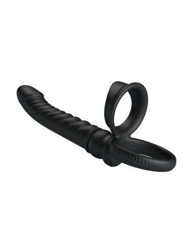 PRETTY LOVE - VIBRATORE ANALE MERRITT CON ANELLO E VIBRAZIONE NERO