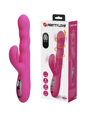 PRETTY LOVE - VIBRATORE A CONIGLIO MULTIFUNZIONE INVERNALE CON DISPLAY LED ROSA