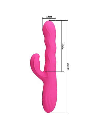 PRETTY LOVE - VIBRATORE A CONIGLIO MULTIFUNZIONE INVERNALE CON DISPLAY LED ROSA