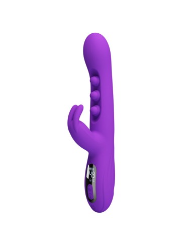 PRETTY LOVE - VIBRATORE A CONIGLIO SABIEN CON STIMOLAZIONE A PERCUSSIONE E LED VIOLA