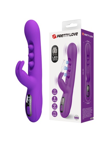PRETTY LOVE - VIBRATORE A CONIGLIO SABIEN CON STIMOLAZIONE A PERCUSSIONE E LED VIOLA