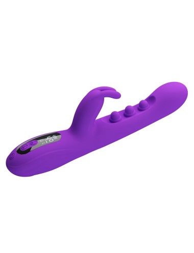 PRETTY LOVE - VIBRATORE A CONIGLIO SABIEN CON STIMOLAZIONE A PERCUSSIONE E LED VIOLA