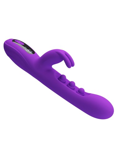 PRETTY LOVE - VIBRATORE A CONIGLIO SABIEN CON STIMOLAZIONE A PERCUSSIONE E LED VIOLA