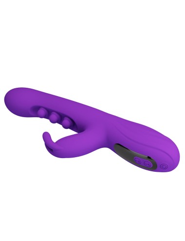 PRETTY LOVE - VIBRATORE A CONIGLIO SABIEN CON STIMOLAZIONE A PERCUSSIONE E LED VIOLA