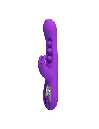 PRETTY LOVE - VIBRATORE A CONIGLIO SABIEN CON STIMOLAZIONE A PERCUSSIONE E LED VIOLA