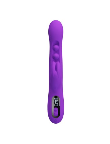 PRETTY LOVE - VIBRATORE A CONIGLIO SABIEN CON STIMOLAZIONE A PERCUSSIONE E LED VIOLA