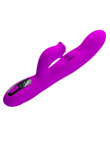 PRETTY LOVE - VIBRATORE OSCILLANTE YALANDA RABBIT CON DISPLAY LED VIOLA