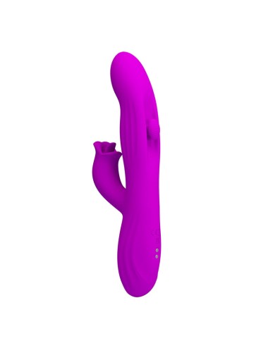 PRETTY LOVE - VIBRATORE OSCILLANTE YALANDA RABBIT CON DISPLAY LED VIOLA