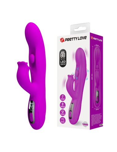 PRETTY LOVE - VIBRATORE OSCILLANTE YALANDA RABBIT CON DISPLAY LED VIOLA