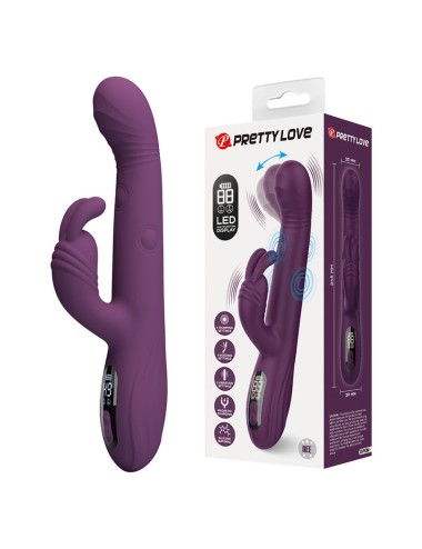 PRETTY LOVE - DEE VIBRATORE A CONIGLIO MULTIFUNZIONE OSCILLANTE E A PERCUSSIONE VIOLA