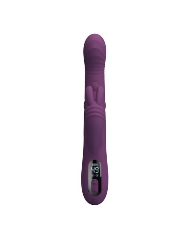 PRETTY LOVE - DEE VIBRATORE A CONIGLIO MULTIFUNZIONE OSCILLANTE E A PERCUSSIONE VIOLA