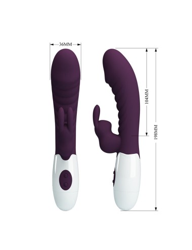 PRETTY LOVE - VIBRATORE A CONIGLIO NAUGHTY BUNNY A 30 FUNZIONI, VIOLA