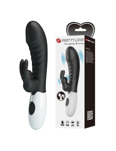 PRETTY LOVE - VIBRATORE A CONIGLIO NAUGHTY BUNNY CON 30 FUNZIONI NERO