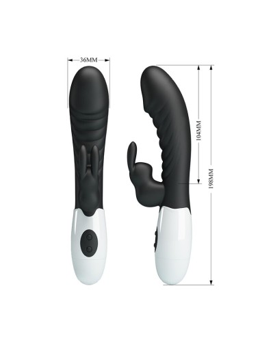 PRETTY LOVE - VIBRATORE A CONIGLIO NAUGHTY BUNNY CON 30 FUNZIONI NERO
