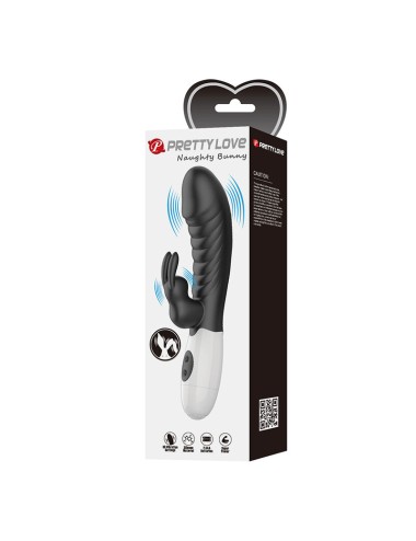 PRETTY LOVE - VIBRATORE A CONIGLIO NAUGHTY BUNNY CON 30 FUNZIONI NERO