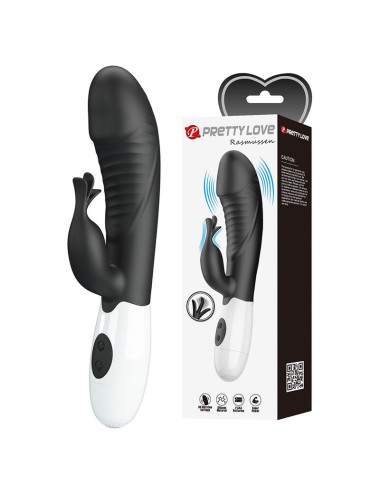 PRETTY LOVE - VIBRATORE A CONIGLIO RASMUSSEN 30 FUNZIONI NERO