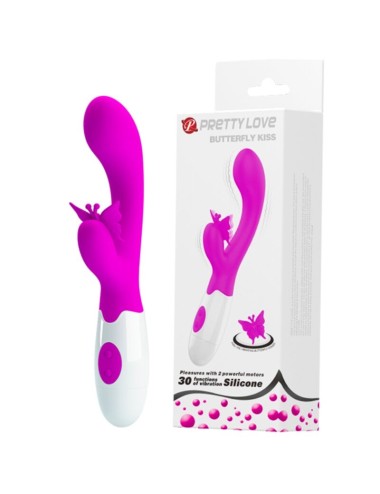 PRETTY LOVE - VIBRATORE A CONIGLIO BUTTERFLY KISS 30 FUNZIONI VIOLA