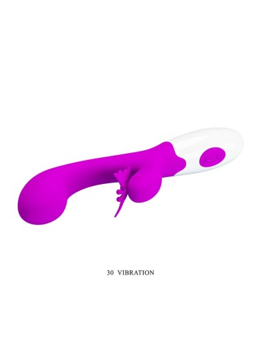 PRETTY LOVE - VIBRATORE A CONIGLIO BUTTERFLY KISS 30 FUNZIONI VIOLA
