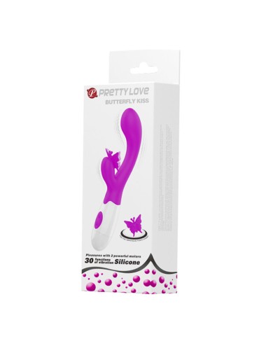 PRETTY LOVE - VIBRATORE A CONIGLIO BUTTERFLY KISS 30 FUNZIONI VIOLA