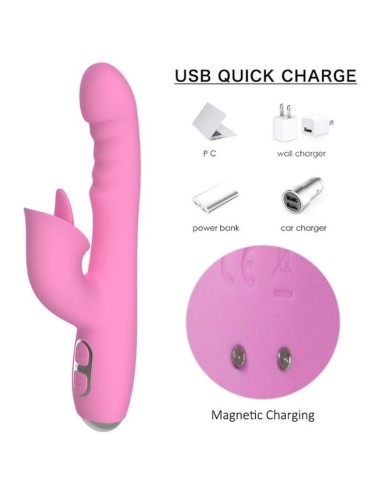 NALONE - T-MAY VIBRATORE MAGIC STICK RABBIT - ROSA