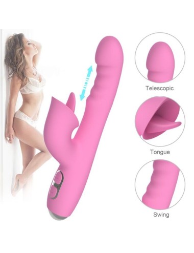 NALONE - T-MAY VIBRATORE MAGIC STICK RABBIT - ROSA