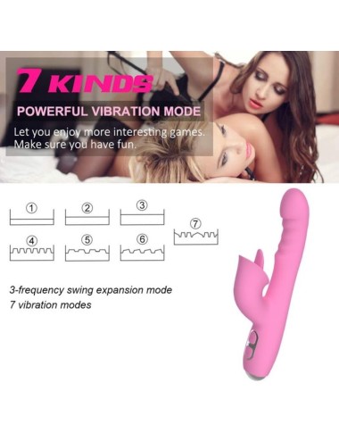 NALONE - T-MAY VIBRATORE MAGIC STICK RABBIT - ROSA