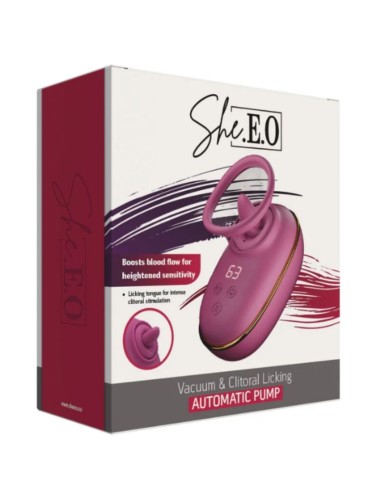 SHE.E.O - POMPA AUTOMATICA PER LA STIMOLAZIONE CLITORIDEA CON EFFETTO LECCHIO (VIOLA)