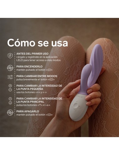 LELO - INA TWIST DOPPIO VIBRATORE A CONIGLIO PER IL PUNTO G E IL CLITORIDE LAVANDA