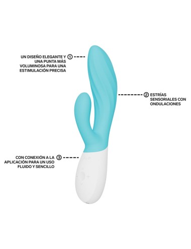 LELO - INA TWIST DOPPIO VIBRATORE A CONIGLIO PER IL PUNTO G E IL CLITORIDE BLU