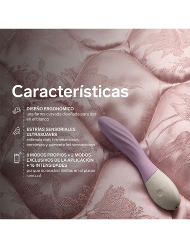LELO - MONA TWIST VIBRATORE PER IL PUNTO G RICARICABILE E CONTROLLABILE TRAMITE APP, COLORE LAVANDA