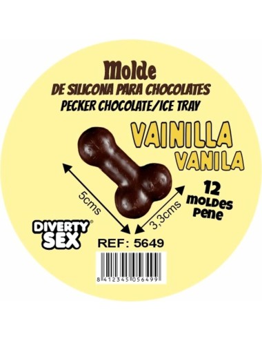 DIABLO PICANTE - STAMPO PER CIOCCOLATO CON 12 PENI IN SILICONE DA APPENDERE VANIGLIA