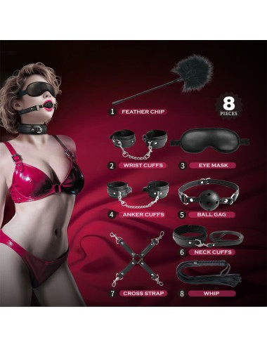 PRETTY LOVE - KIT BDSM DA 8 PEZZI NERO