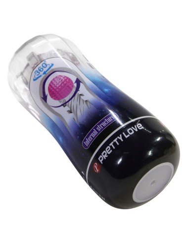 PRETTY LOVE - COPPA PER MASTURBAZIONE TESTURIZZATA A 360° TRASPARENTE