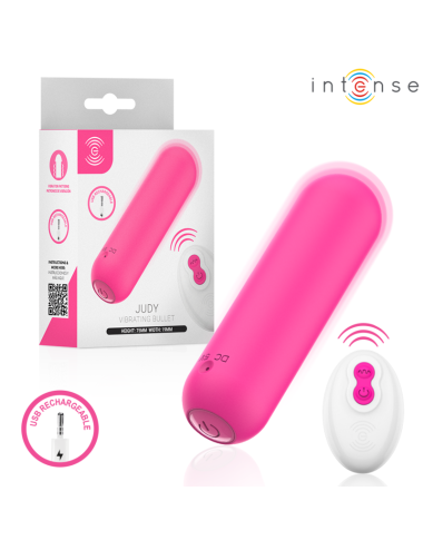 INTENSE - JUDY VIBRATORE RICARICABILE A FORMA DI BULBO CON TELECOMANDO ROSA