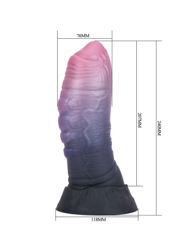 POWER MONSTERS - DREADFUL FIEND BICOLOR FANTASY SILICONE DILDO 24 CM Ø 6 CM