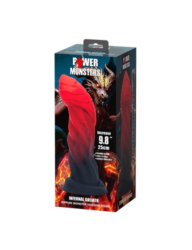 POWER MONSTERS - DILDO IN SILICONE BIGOLIATH BICOLORE FANTASY 25 CM Ø 6 CM