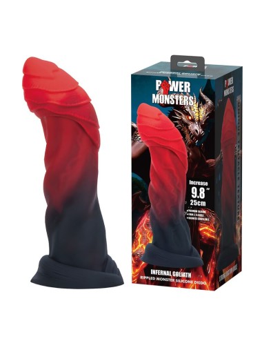 POWER MONSTERS - DILDO IN SILICONE BIGOLIATH BICOLORE FANTASY 25 CM Ø 6 CM