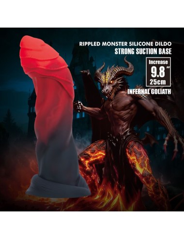 POWER MONSTERS - DILDO IN SILICONE BIGOLIATH BICOLORE FANTASY 25 CM Ø 6 CM