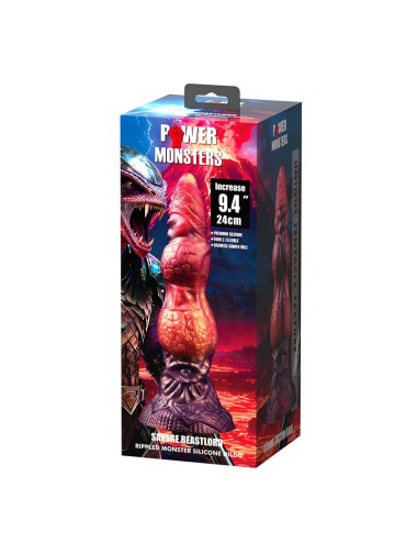 POWER MONSTERS - SAVAGE BEASTLORD TRICOLOR FANTASY DILDO IN SILICONE 24 CM Ø 5 CM