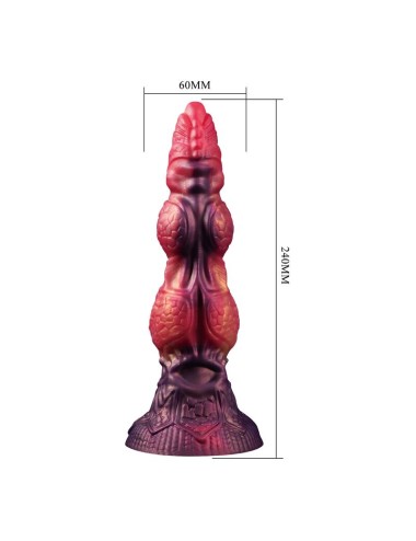 POWER MONSTERS - SAVAGE BEASTLORD TRICOLOR FANTASY DILDO IN SILICONE 24 CM Ø 5 CM